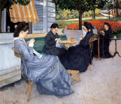 Damen beim Nähen, 1848 von Gustave Caillebotte